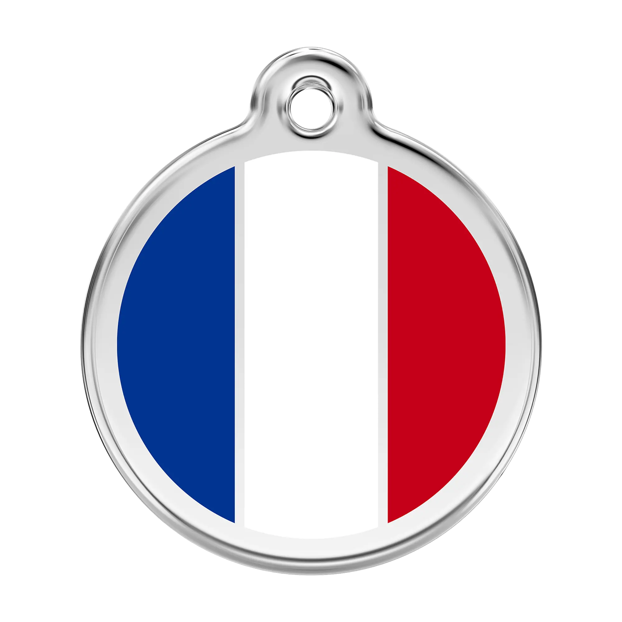 Red Dingo French Flag pet ID tag