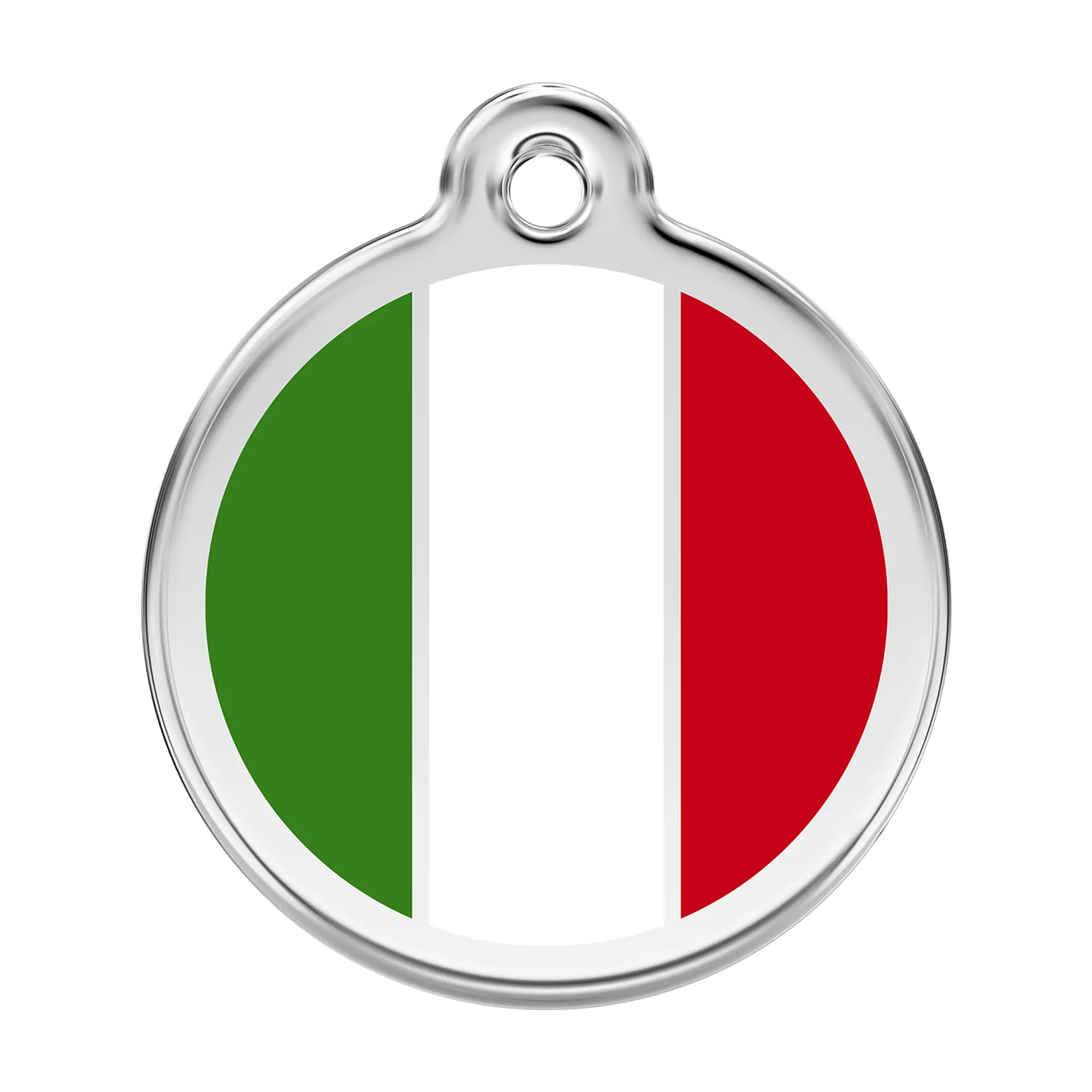 Red Dingo Italian Flag pet ID tag